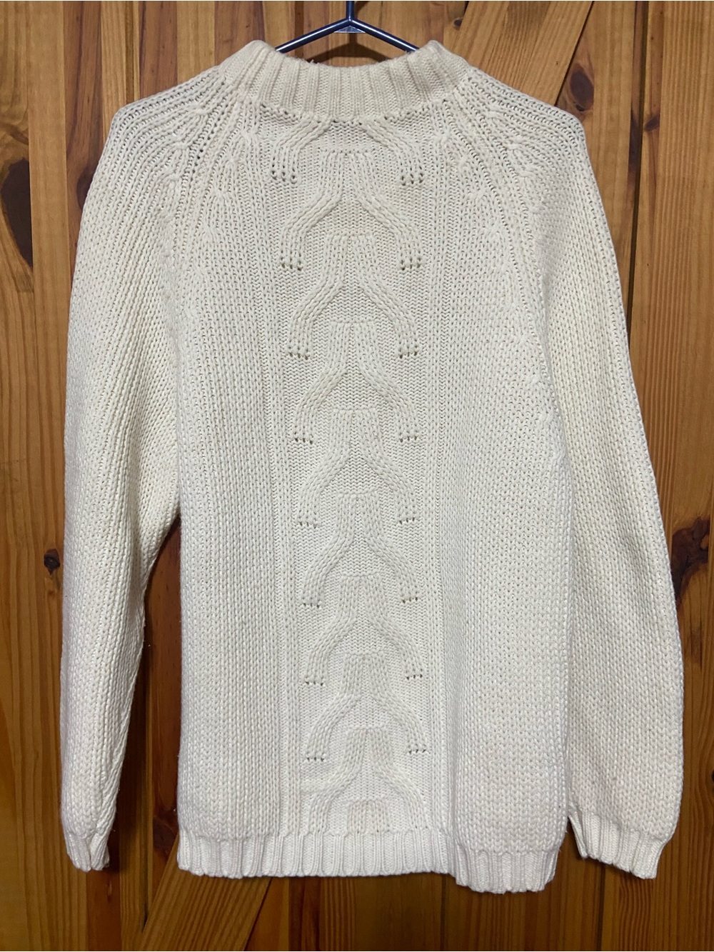 Vintage Cream Cable-Front Turtleneck Sweater - Women's Cozy Knit 🧶 size S-M